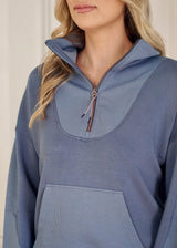 Lifestyle Rowan Quarter Zip Sweater // Slate 