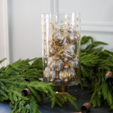 Holiday Decorative Objects Marbled Taupe Mercury Glass Ornament Garland 