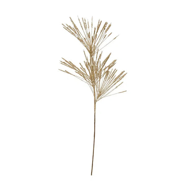 Decorative Object Faux Long Needle Pine Spray // Champagne 