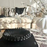 Decorative Object Ruffle Large Resin Bowl // Black 