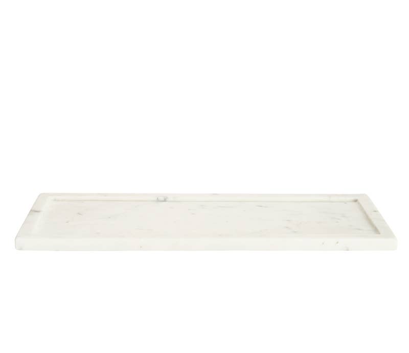 Servingware Long White Marble Display Tray 