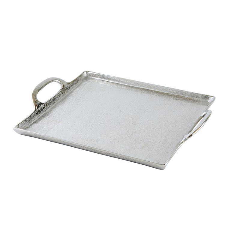 Decorative Trays Silver Aluminum Tray // Large 