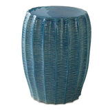 Outdoor Harbor Aqua Blue Garden Stool 
