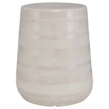 Outdoor Desert Plains White Glaze Garden Stool 