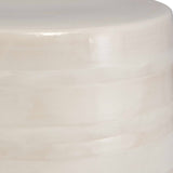 Outdoor Desert Plains White Glaze Garden Stool 