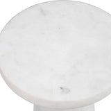 Accent Table Lirra White Marble Drink Table 