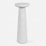 Outdoor Lirra White Marble Drink Table 