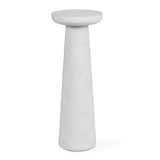 Outdoor Lirra White Marble Drink Table 