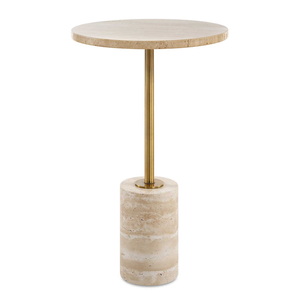 Accent Table Malya Travertine Accent Table 