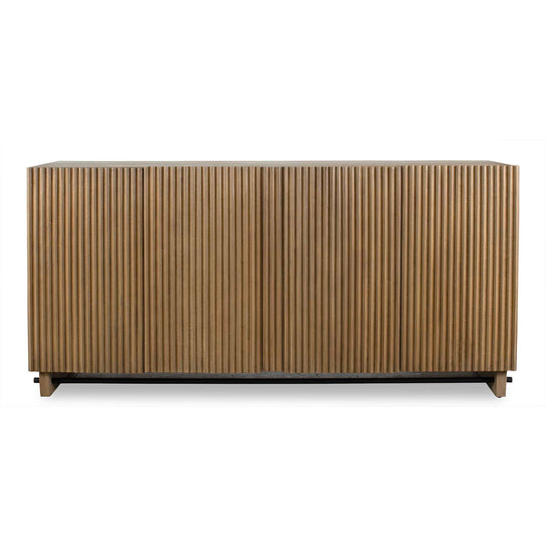 Accent Cabinets Kellem Natural Wood 4 Door Cabinet 