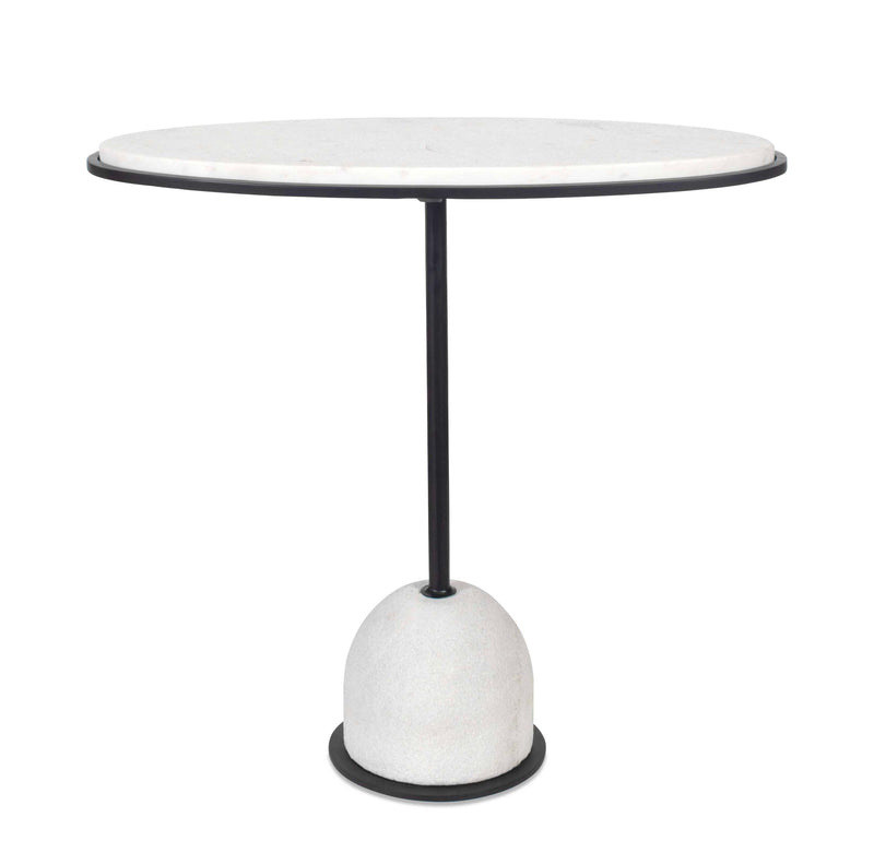 Accent Table Morro White Marble Side Table 