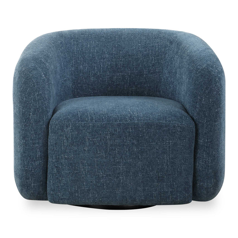 Accent Chairs & Armchairs Junie Blue Swivel Barrel Chair 