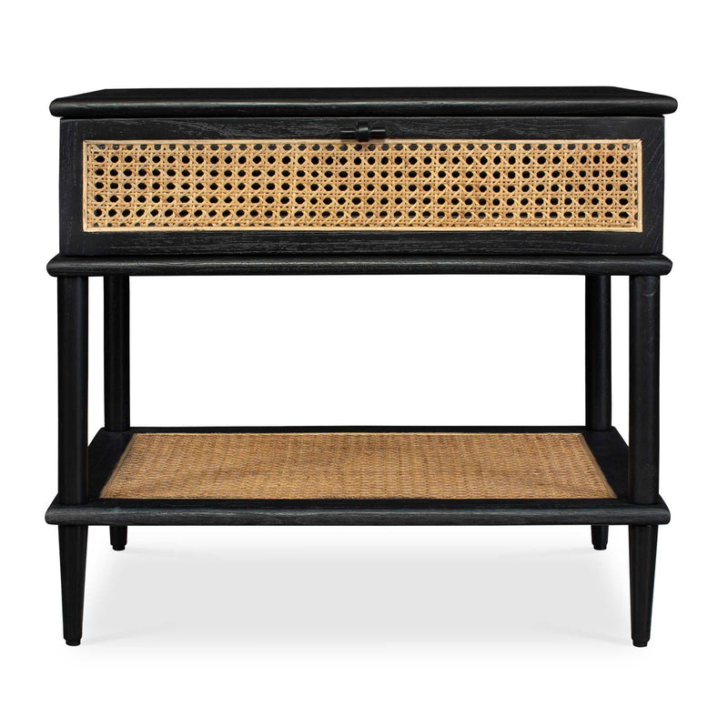 Accent Table Coast Black Rattan Side Table 