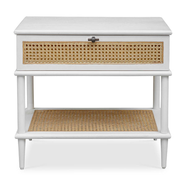 Accent Table Coast White Rattan Side Table 