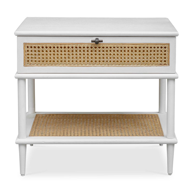 Accent Table Coast White Rattan Side Table 