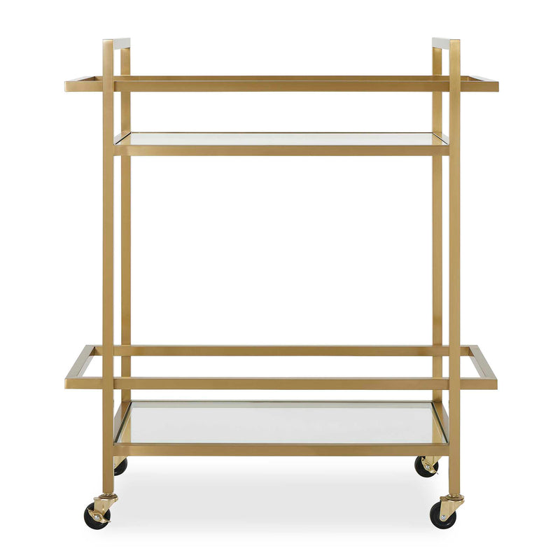 Furniture Erena Brass Bar Cart 