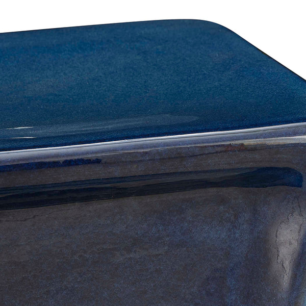 Outdoor Kaz Deep Blue Garden Stool 