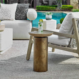 Outdoor Oslo Brass Outdoor Accent Table 