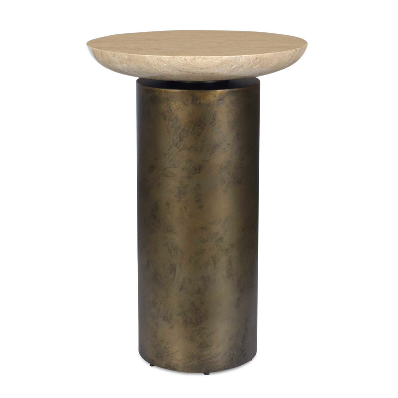Outdoor Oslo Brass Outdoor Accent Table 