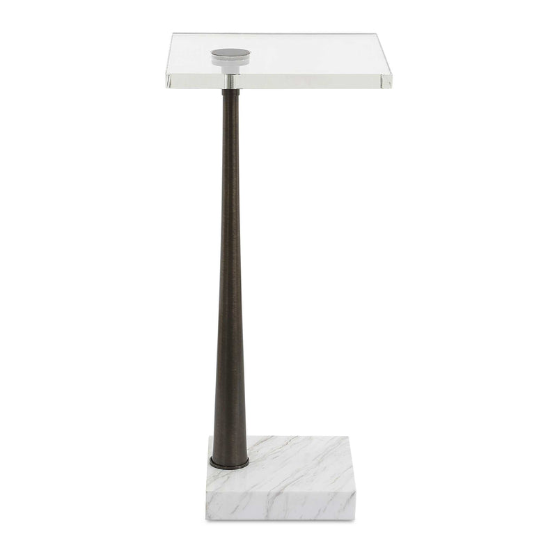 Accent Table Pelton Marble Glass Drink Table 