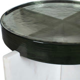 Outdoor Olina Marble Outdoor Accent Table 