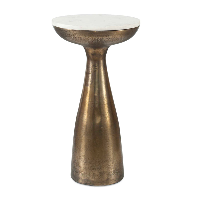 Accent Table Torin Marble & Brass Drink Table 
