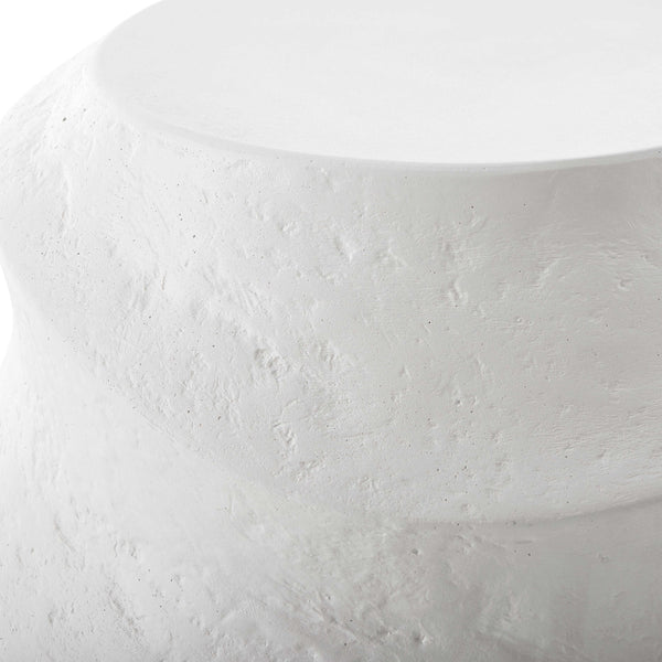 Outdoor Winded Outdoor White Accent Table 