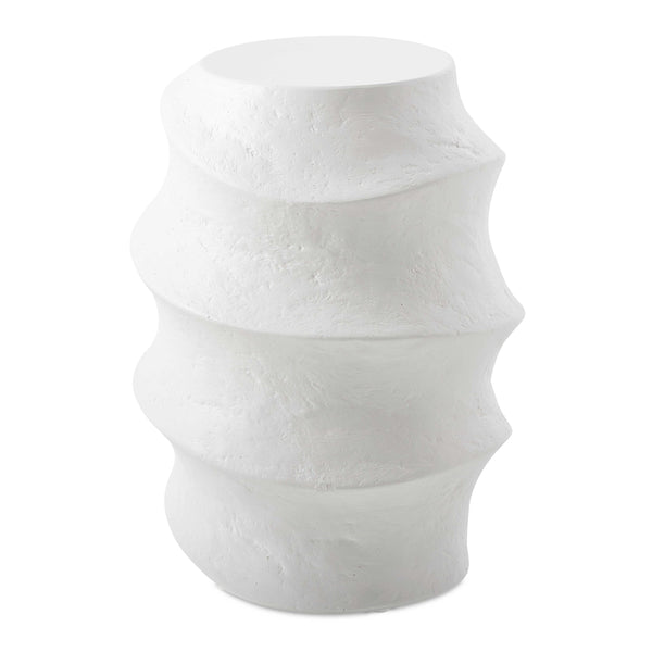 Outdoor Winded Outdoor White Accent Table 