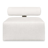 Outdoor Bolster Back White Armless Outdoor Sofa 