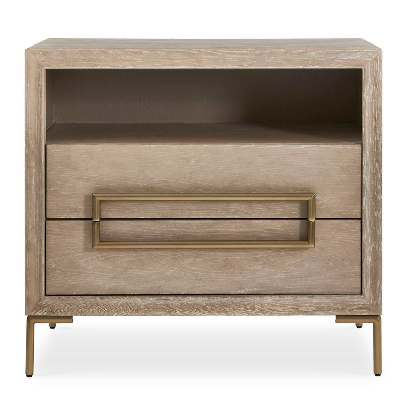 Accent Table Alessia Modern Light Oak Side Table 