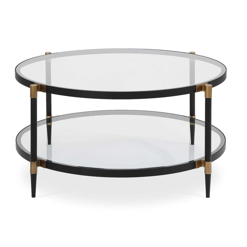 Coffee Table Chadid Round Glass Coffee Table 