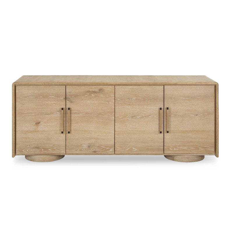 Accent Cabinets Evanston 4 Door Natural Oak Cabinet 