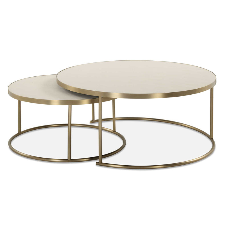 Coffee Table Aragon White Nesting Coffee Tables // Set of 2 
