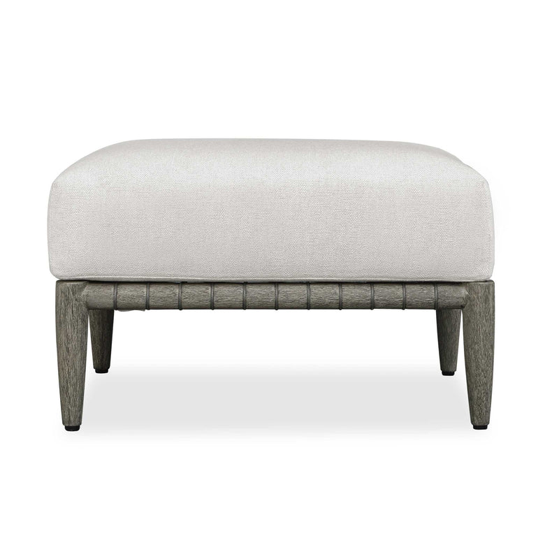 Outdoor Borneo White Cushion Outdoor Ottoman 