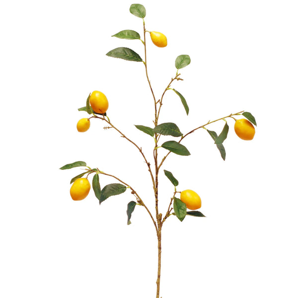 Faux Foliage Lemon Branch // 37.50" 