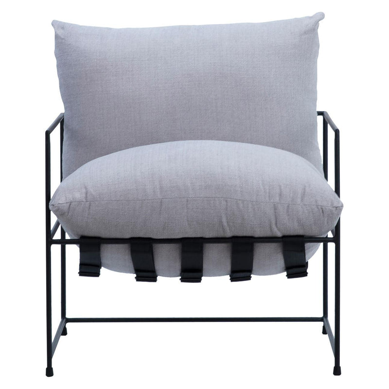 Furniture Black Strap Occasional Chair // Light Grey 