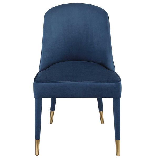 Single velvet dining online chair