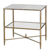 Furniture Gold Leafed Forged Iron Side Table 