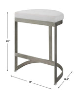 Furniture Ivana Counter Stool // Silver 