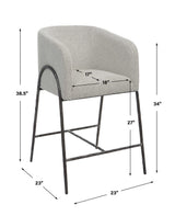 Furniture Jacobson Boucle Counter Stool 