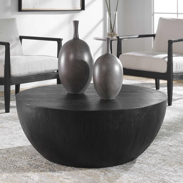 Furniture Lark Round Coffee Table // Ebony 