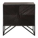 Furniture Zadie 2 Door Cabinet // Brown Black 