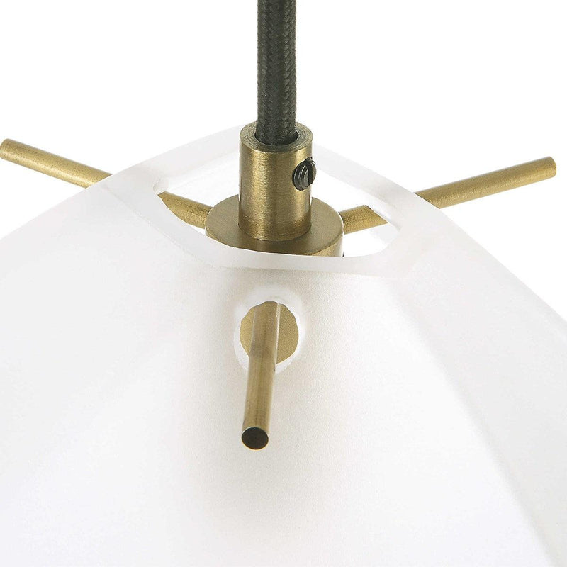  Geodesic Single Light Pendant // Matte Brass 