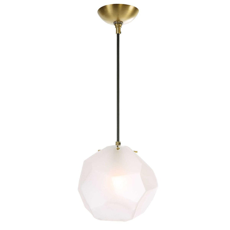  Geodesic Single Light Pendant // Matte Brass 