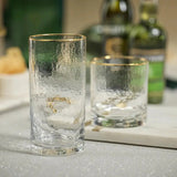 Holiday Bar & Drinkware Negroni Hammered Double Old Fashioned Glass 