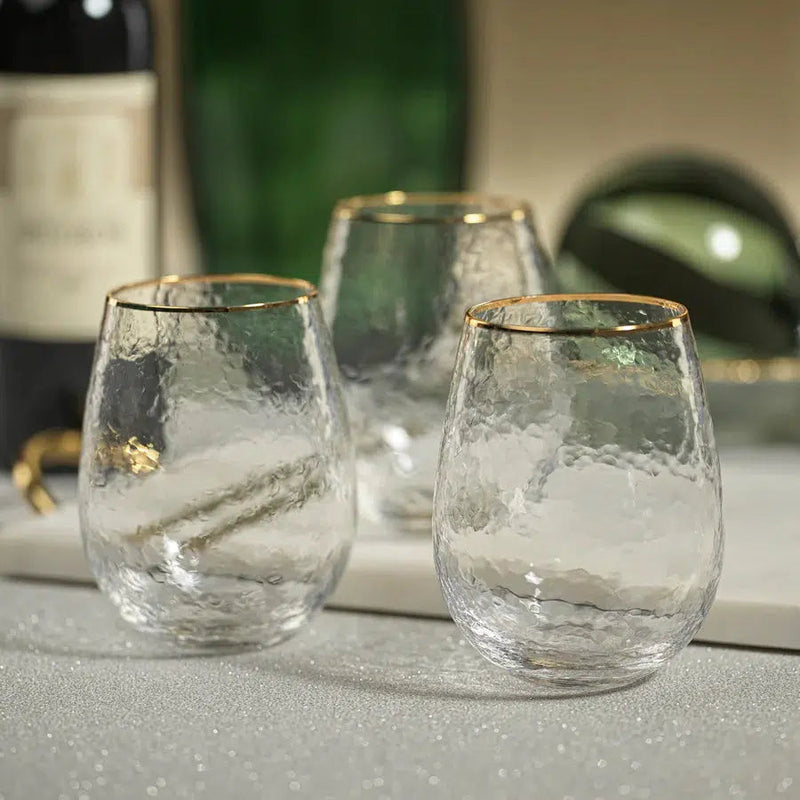 Holiday Bar & Drinkware Negroni Hammered Stemless All-Purpose Glass 