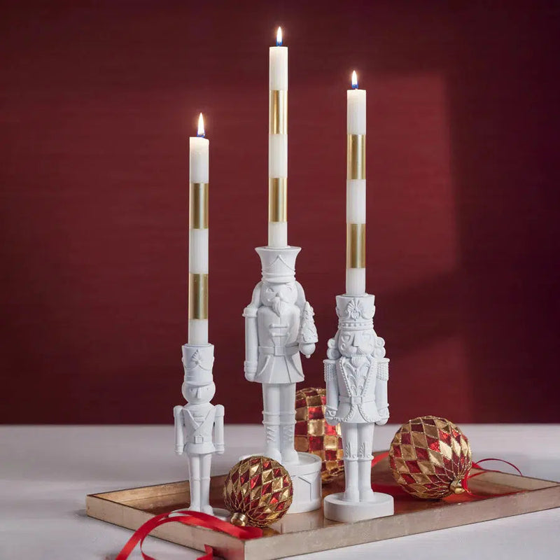 Holiday Candles Nutcracker Taper Candle Holder 