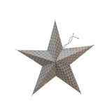  18" LED Paper Star Ornament // 4 Styles Festive Pattern 