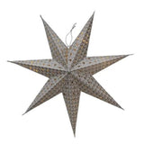  24" LED Paper Star Ornament // 4 Styles Festive Pattern 