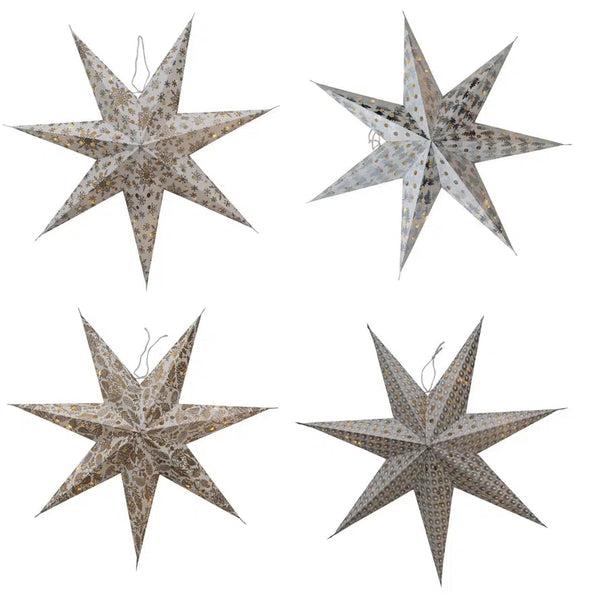  24" LED Paper Star Ornament // 4 Styles 